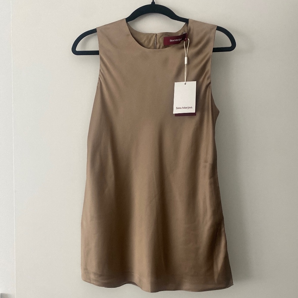 Sies Marjan 100% Silk Sleeveless Tank Top